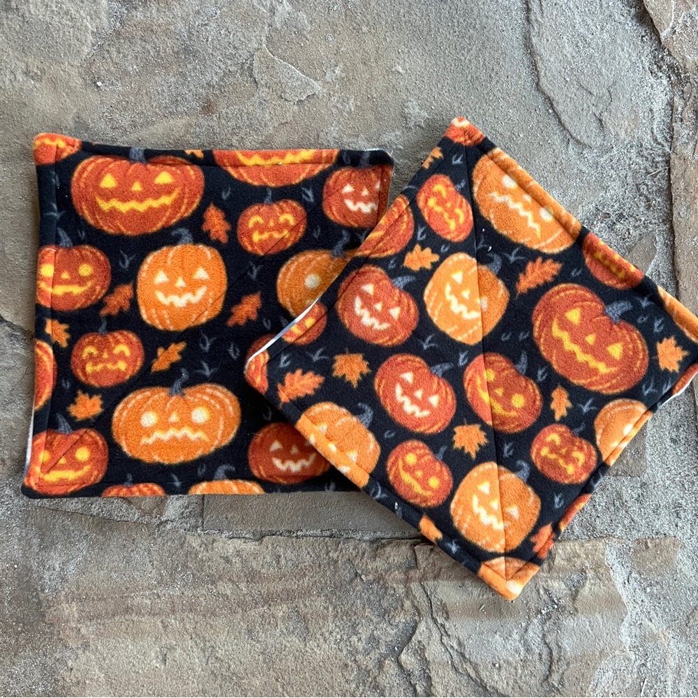 Guinea Pig Piddle Pee Pads X2 Halloween Washable Reusable Fleece. Reversible